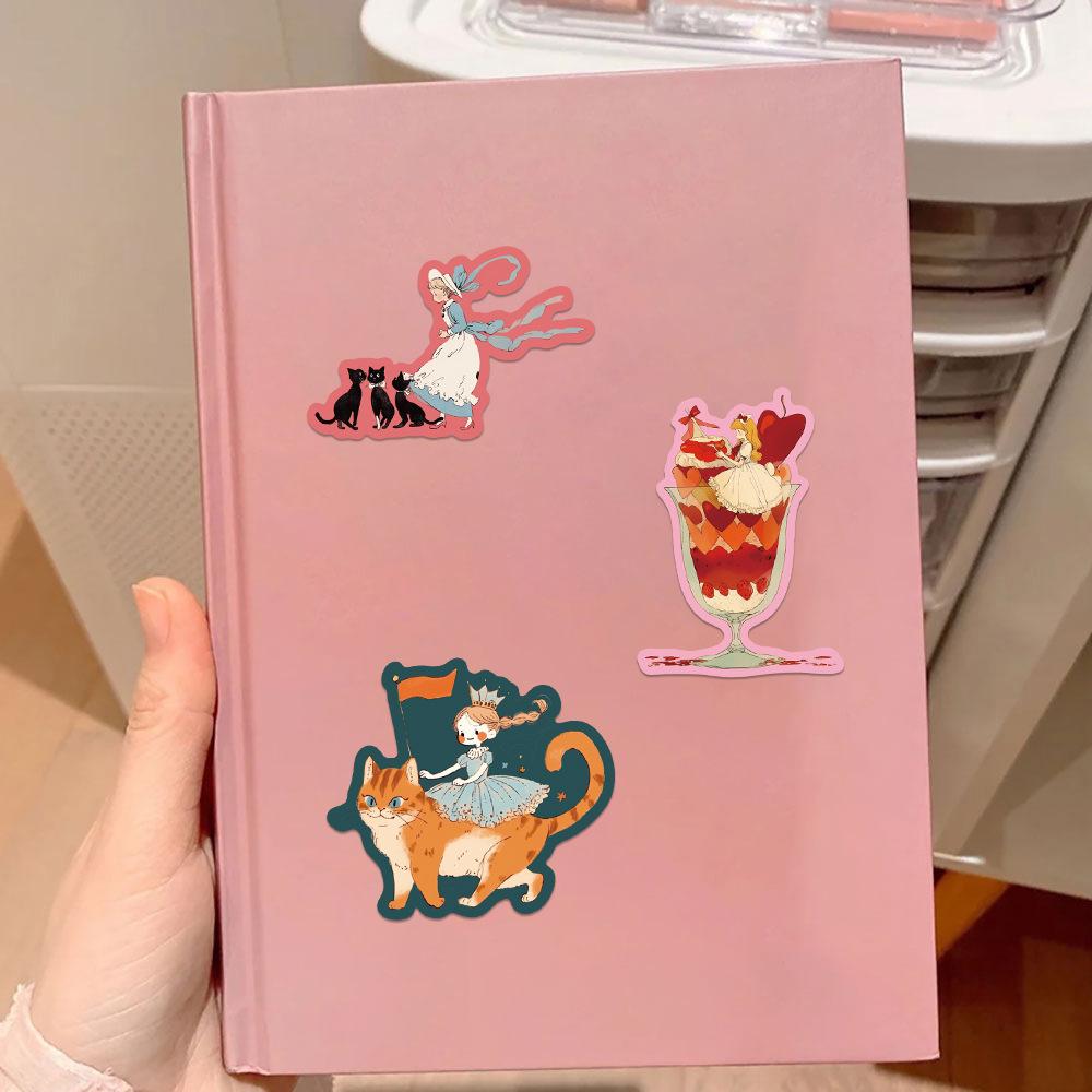50PCS Vintage Fairy Tale Stickers for Laptop Water Bottle Luggage Phone Waterproof Graffiti Vinyl Decals