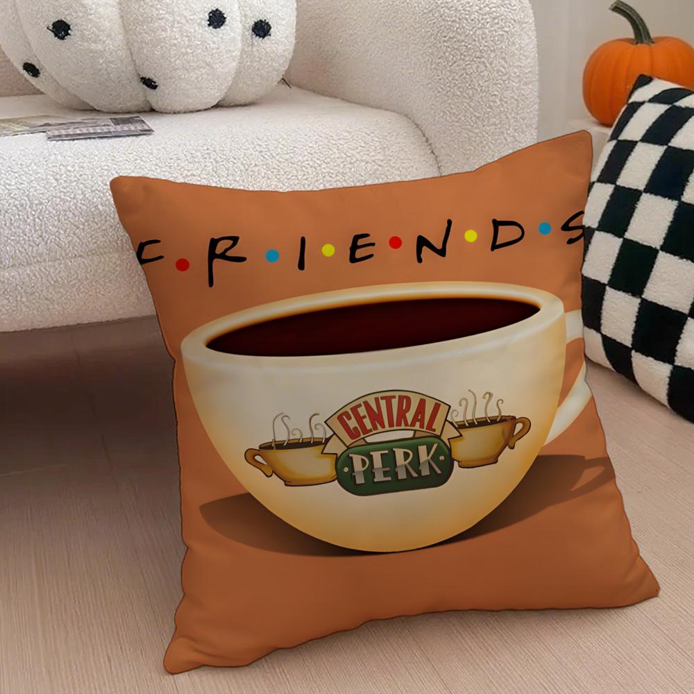 Nostalgic pop fashion FFriends TV Cushion Cover Throw Pillow Cover Hidden Button Durable Polyester Chair Cushion