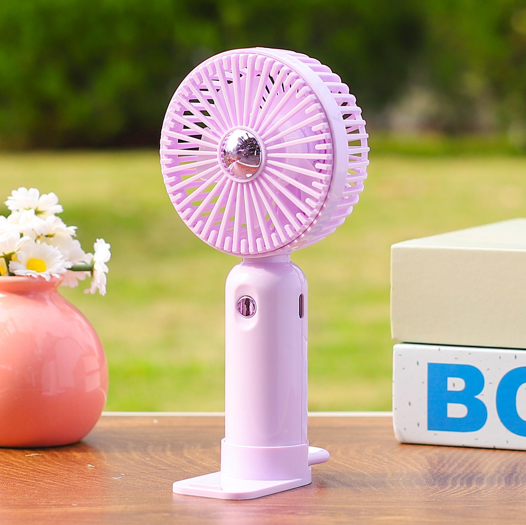 

Compact Three-Speed USB Rechargeable Handheld Fan - Ideal Summer Gift for Students фиолетовый