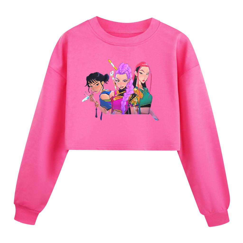 

5037 Детский Свитшот с Принтом Руми Зои Мира для Девочек, Повседневный, с Длинными Рукавами и Круглым Вырезом 170cm розы красного