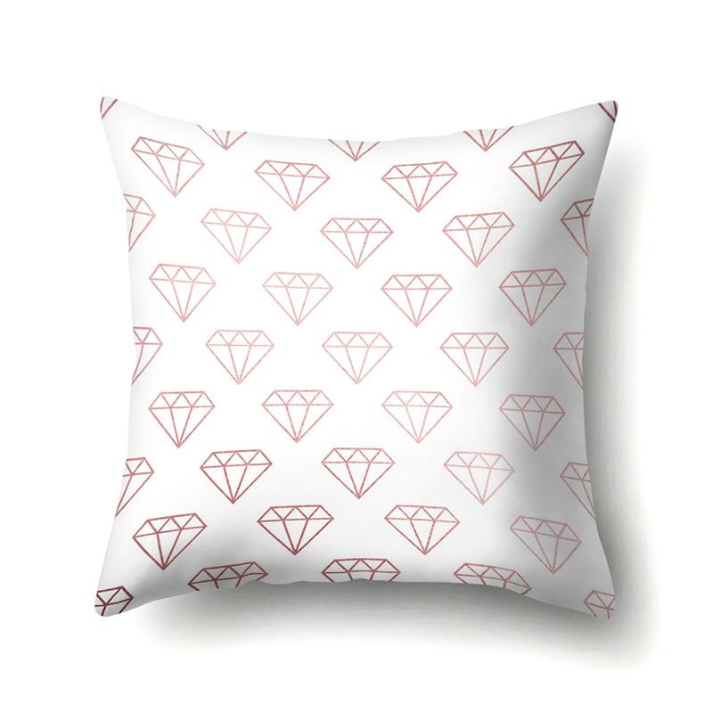 Polyester Pillow Case Automobile Decoration Home Printed Pillow Case Waist Cushion Cover Car Cushion Head Cushion Cover
