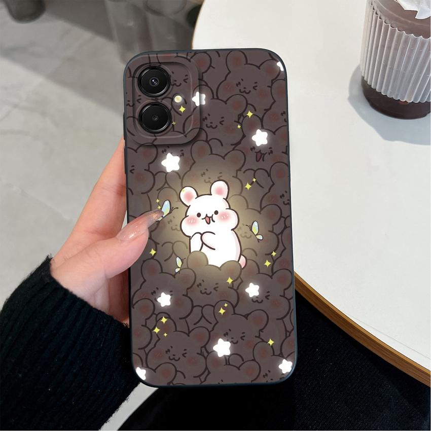 Fashion Case For Samsung A07 M07 F07 A25 A17 M17 F17 M36 F36 M56 S26 Plus Cute Cartoon Star Pattern Soft Liquid Silicone Phone Cover For Samsung Shell
