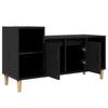 TV Cabinet Black Oak Effect 100 x 35 x 55 cm Particleboard
