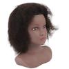 Afro Mannequin Head Realistic Human Hair Black Skin Resin PVC African Manikin Curly Mannequin Head