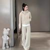 Übergröße Herbst und Winter Neue Mode Lässiger Sportanzug Kapuzenpullover Weitbeinige Hose Internet-Berühmtheit Zweiteiliges Set