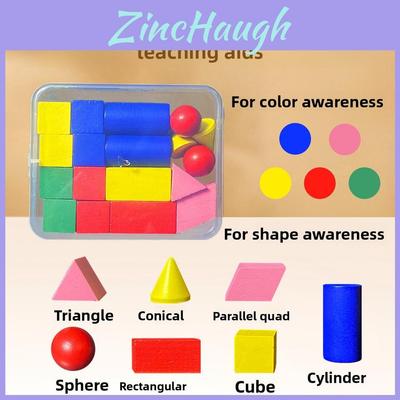 Preschool Wooden Geometric Shapes Pack For Kids Math Learning And Cognitive Development