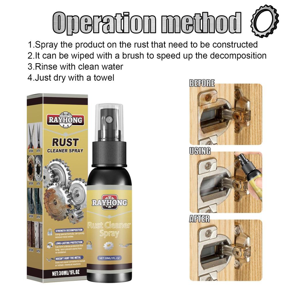 Rayhong Household Rust Remover, Removes Burn Marks from Kitchen Pots, Stainless Steel Rust Removal and Prevention, Cleaning and Stain Removal 30ml