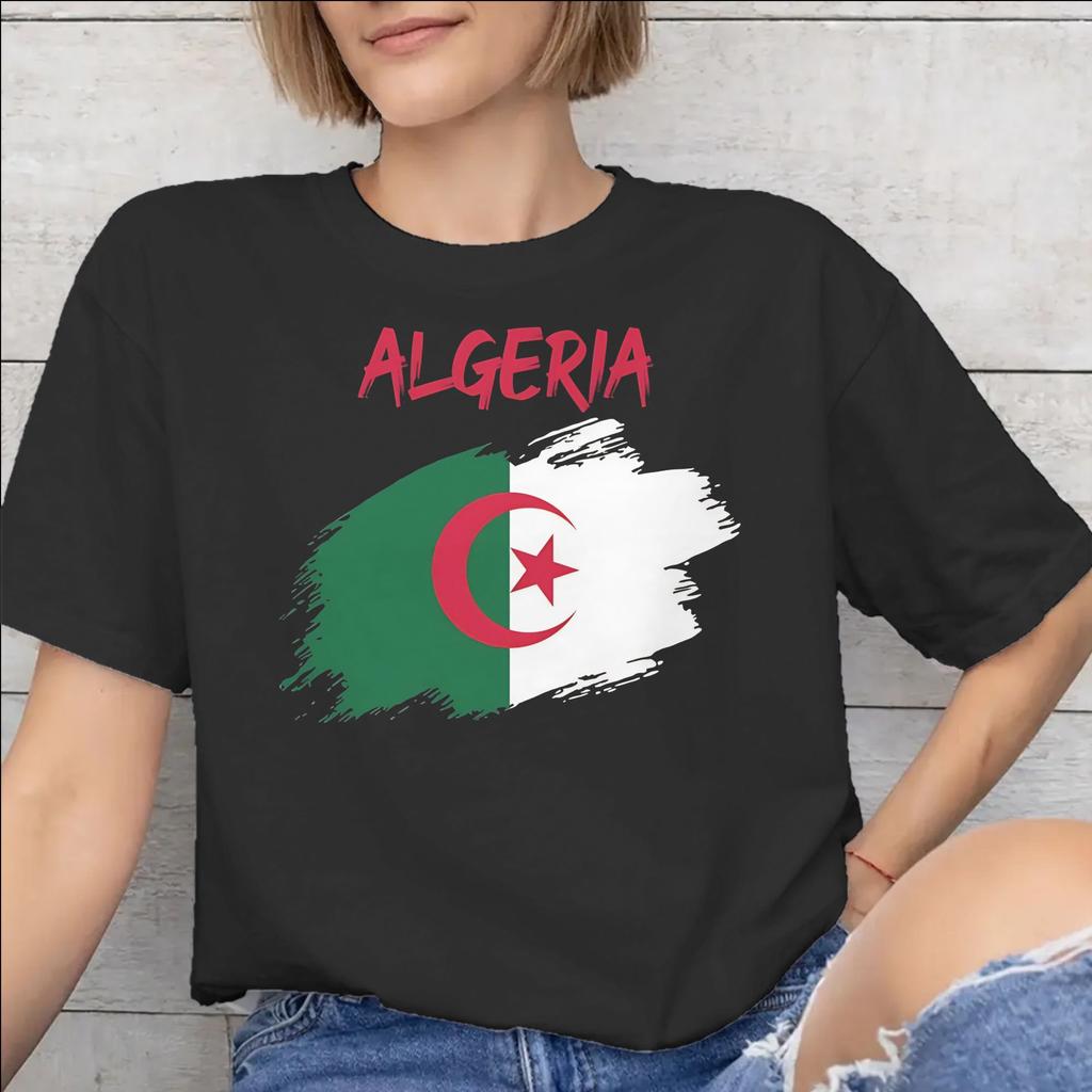DZ Algeria Algerian Flag Merch Unisex T Shirts Pure Cotton Tee Graphic Tops Tshirt