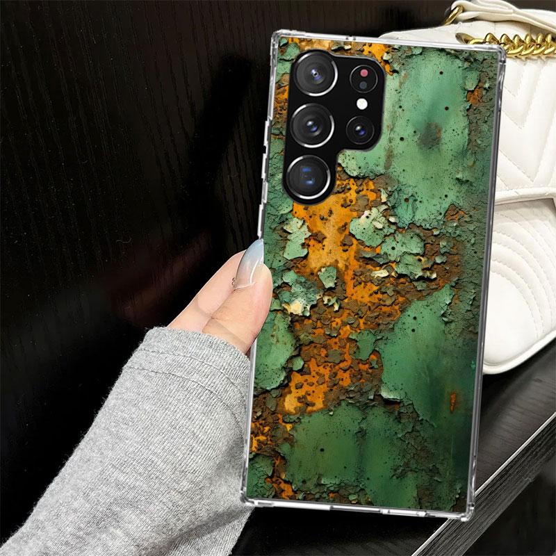 

Vintage Industrial Style Rusty Pattern Case for Samsung Galaxy S25 S24 S23 S22 Ultra Soft Phone Cover S25 Edge S21 Plus S20 FE S Samsung S24 FE