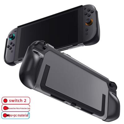 Black Rubberized Protective Case for Nintendo Switch 2 Console with Handle
