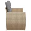 Vidaxl Gartensofa mit Kissen, 2-Sitzer, Beige, Polyrattan