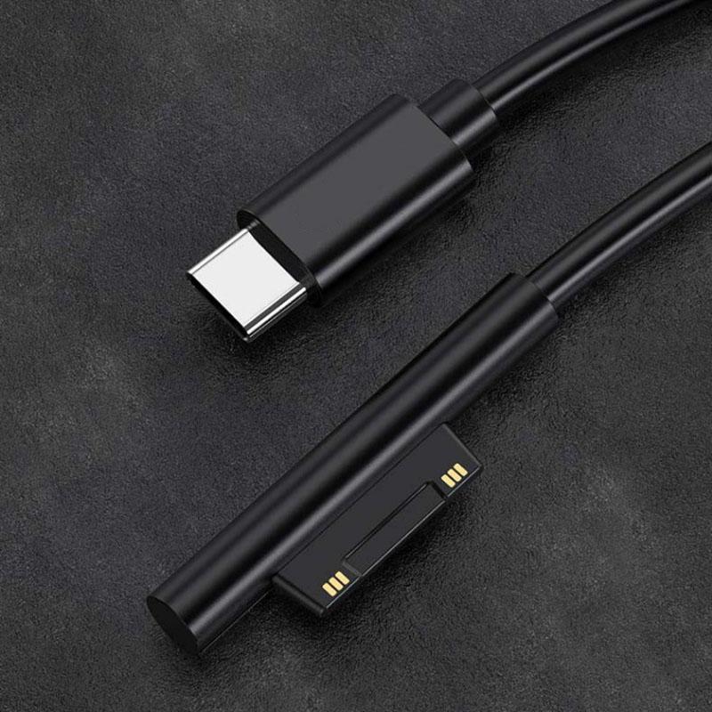 Charging Cable 15V 3A for Microsoft Surface Pro 7 6 5 4 3 Go Tablet to Type USB C Convert Wire for Book 2 Laptop PD Power Cord