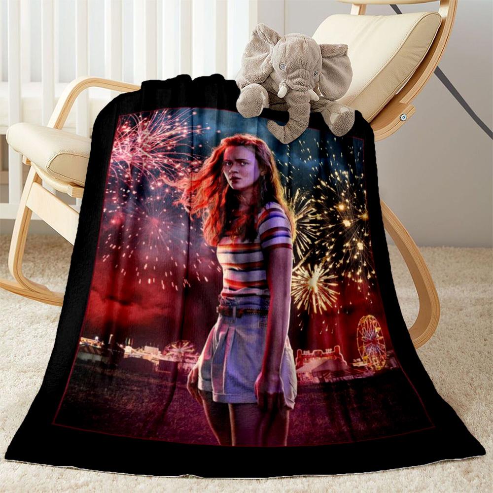 Stranger Things Blanket Suitable for sofas,travel, living rooms also a good gift for friends and family Suitable for all seasons.