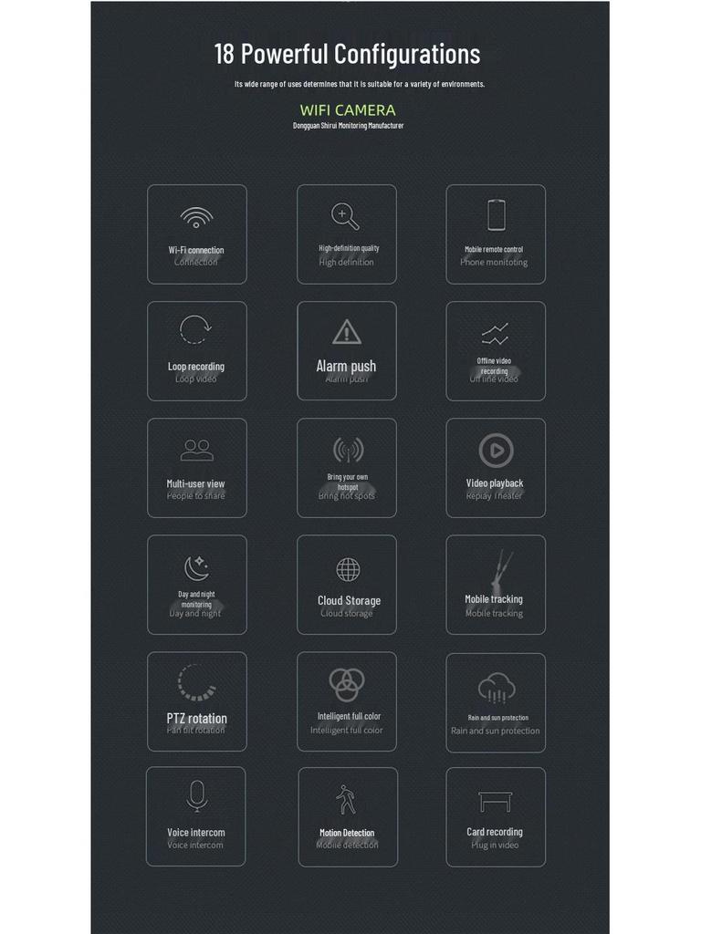 Huawei 8MP Wireless Surveillance Camera with Zoom, Home Monitoring, Waterproof, Hisilicon Chip, WIFI.