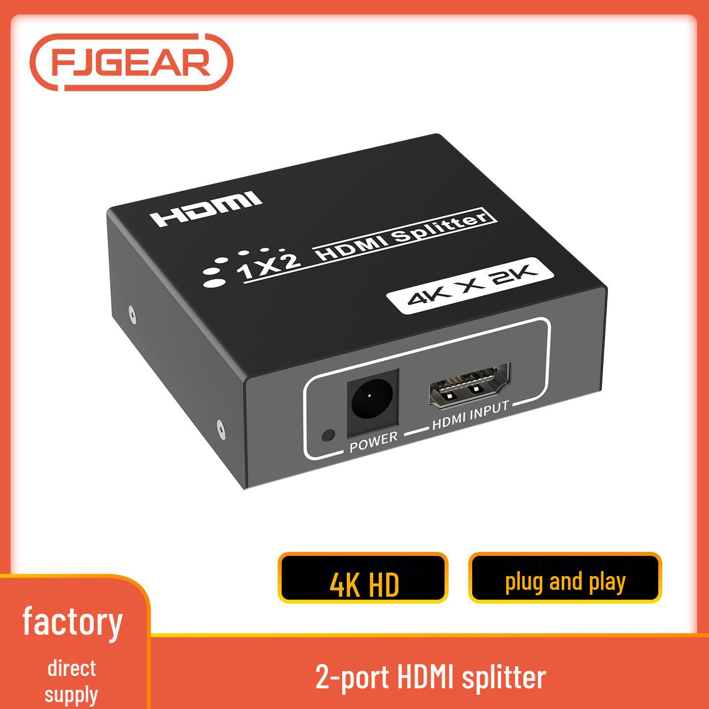 

4K HDMI Splitter 1-to-2: Sync TV/PC/Projector, Lossless Transmission, 30Hz 1 in 2 out