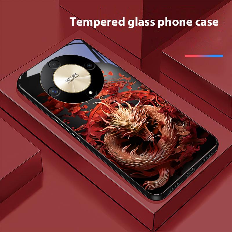 

Китайский Дракон Ветра Для Honor Magic 6 50 70 90 Lite X7b 200 Pro Nova 10 Nova 5T X6 P30 Pura 70 Ultra Чехол для телефона из закаленного стекла For Pura 70 Ultra