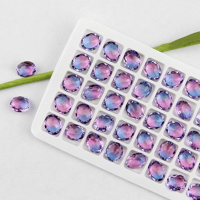 

Непросверленный овальный турмалин с градиентным цветом, драгоценный камень для DIY ювелирных изделий, обуви, сумок - 10x12 мм 10*12mm, 10 pieces/bag