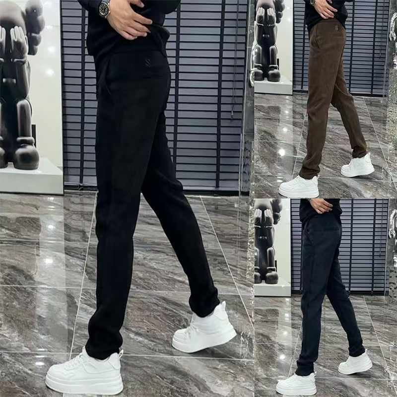 Athleisure Pants For Men With High Elastic Cotton Fabric For Casual Daily Wear
