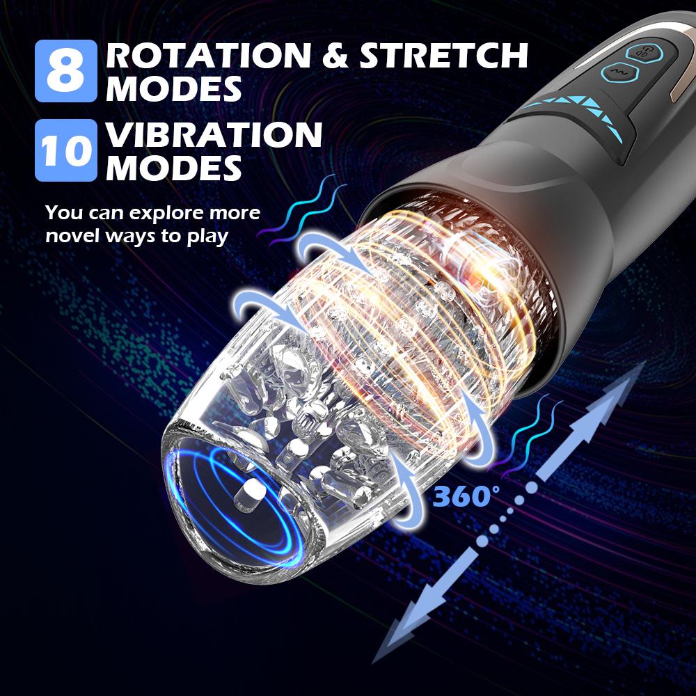Automatic Thrusting Rotating Male Masturbator Cup Vibrating Penis Pump Trainer Masturbation  Adult Sex Toys for Men Adult Goods