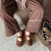 2025 autumn and winter new retro Mori round head Mary Jane shoes women's night breeze gentle shallow mouth single shoes ladyshoes