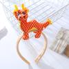 Cartoon Stuffed Dragon Shape Hairband Photography Hair Holder New Year Party Headband for Girls Women Multiple Color