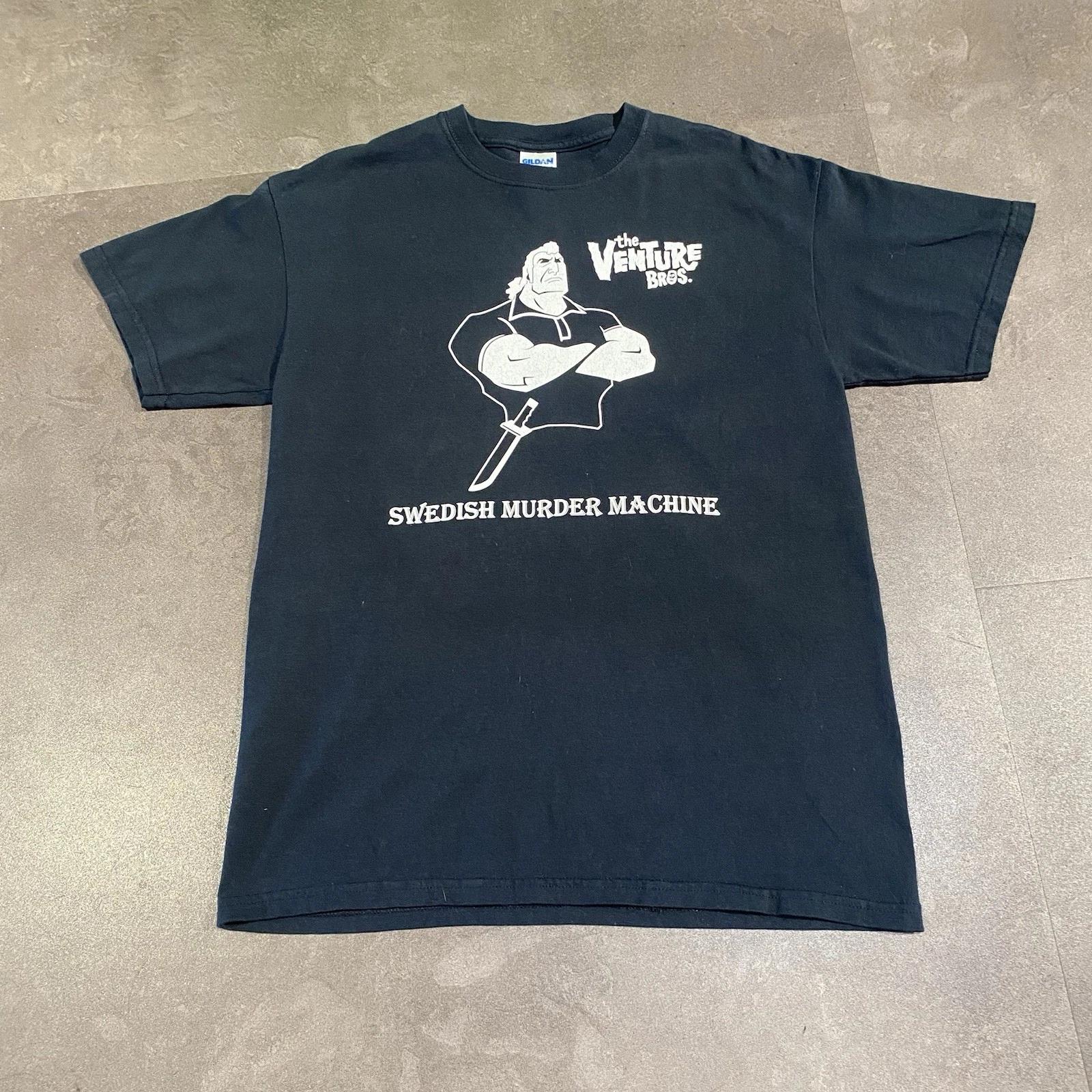 Vintage 00s Y2K Venture Bros Black T Shirt M Adult Swim Cartoon Network TV Show L