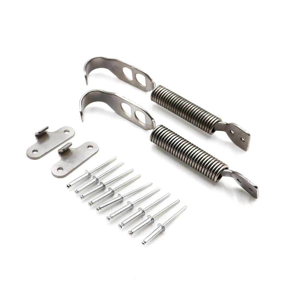 New Car Racing Mount Bonnet Hook Pin Lock Latch Spring Fastener Kit Silver Repair