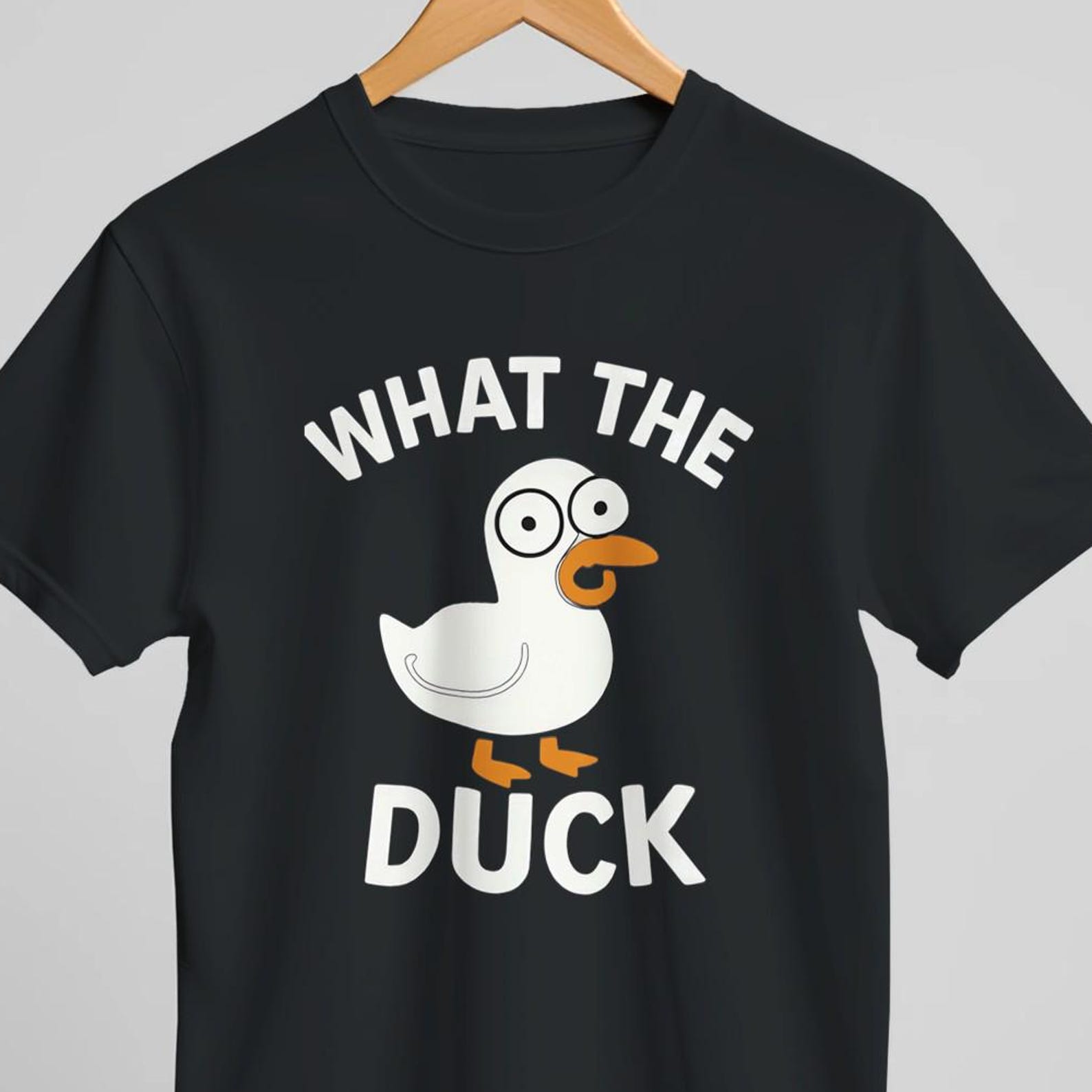 Funny Duck Shirt, What the Duck Tee, Pun Graphic T-Shirt, Silly Animal Meme Shirt, Quirky Humor Gift for Duck Lovers 3XL