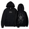 2026 Spring and Autumn New Personalized Grey Spider Printed Hoodie Suitable for Harajuku Men's Fashion Casual Loose Hoodie