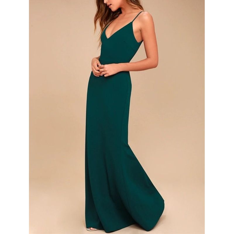 New Arrival Lu's Adult Lady like Woman Suspender Fishtail Slimming Sheath Temperament and Beautiful Fashionable V Neck Socialite Dress One-Piece Dress