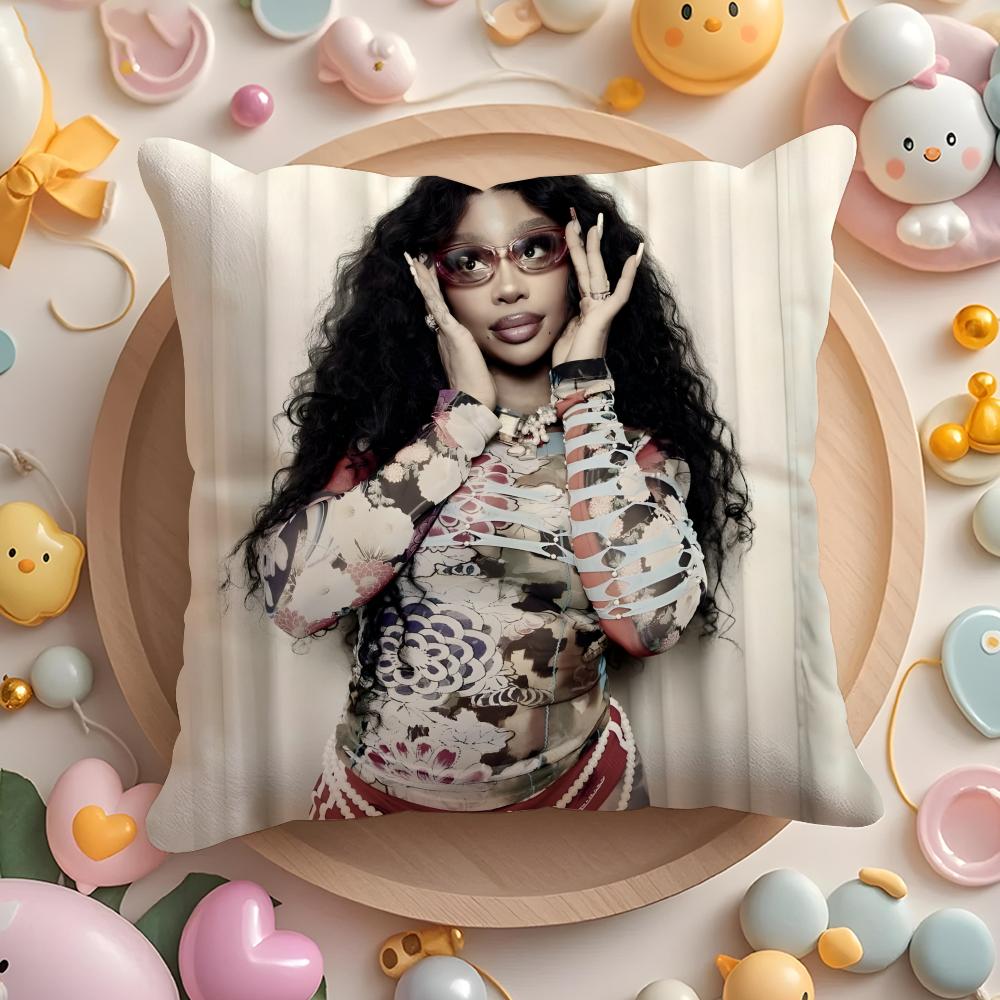 American Singer S-SZA Cushion Cover Home & Car Multi-Scene Pillow Cover - Reversible, Soft & Durable for Daily Use