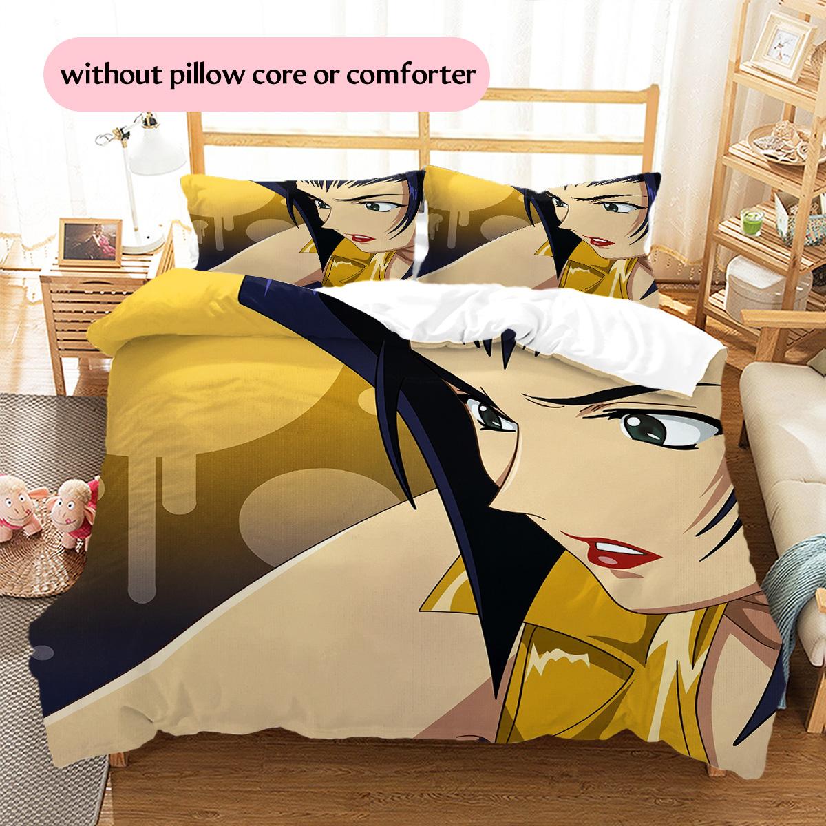 

Cowboy Bebop Pattern Bedding Quilt Set Home Decoration Gift (1 * duvet cover + 2 * pillowcase without core) 135x200cm