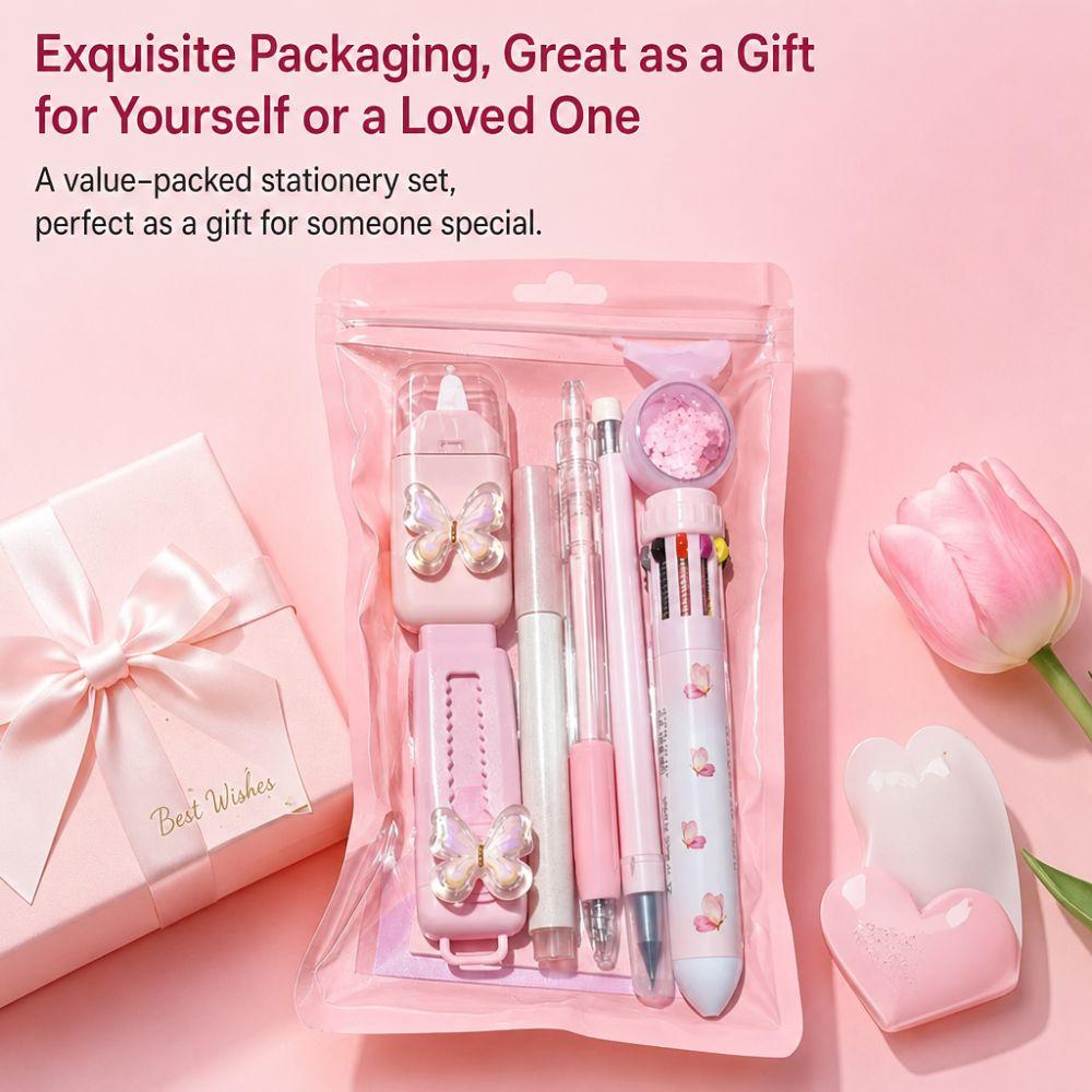 Butterfly Themed Stationery Kit Complete Stationery Ballpoint Pen Sticky Notes  School Supplies