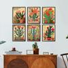 Vintage Mexican Cactus Posters Print Colorful Floral Aesthetic Art Canvas Painting for Modern Living Room Corridor Wall Decor