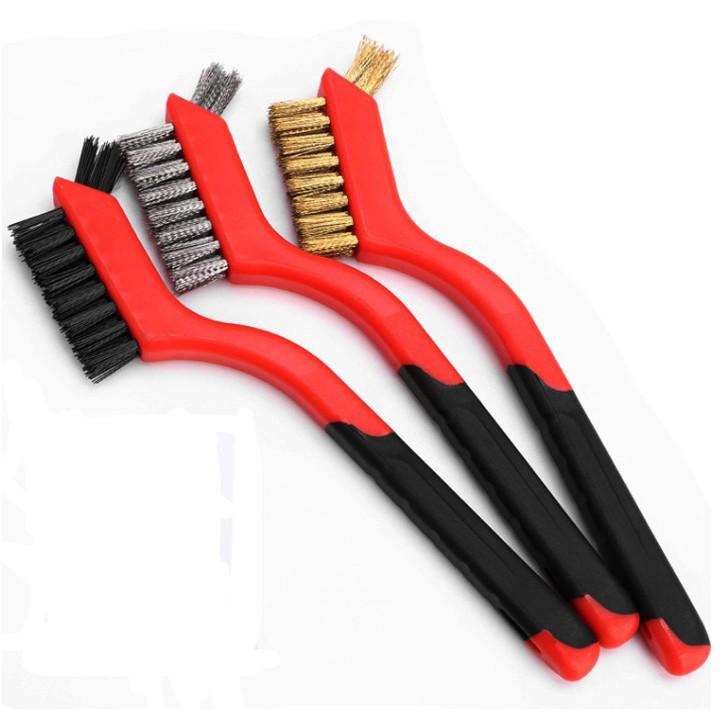 Hot-Selling Kitchen Cleaning Brush Set: Nylon, Brass, Stainless Steel Bristles