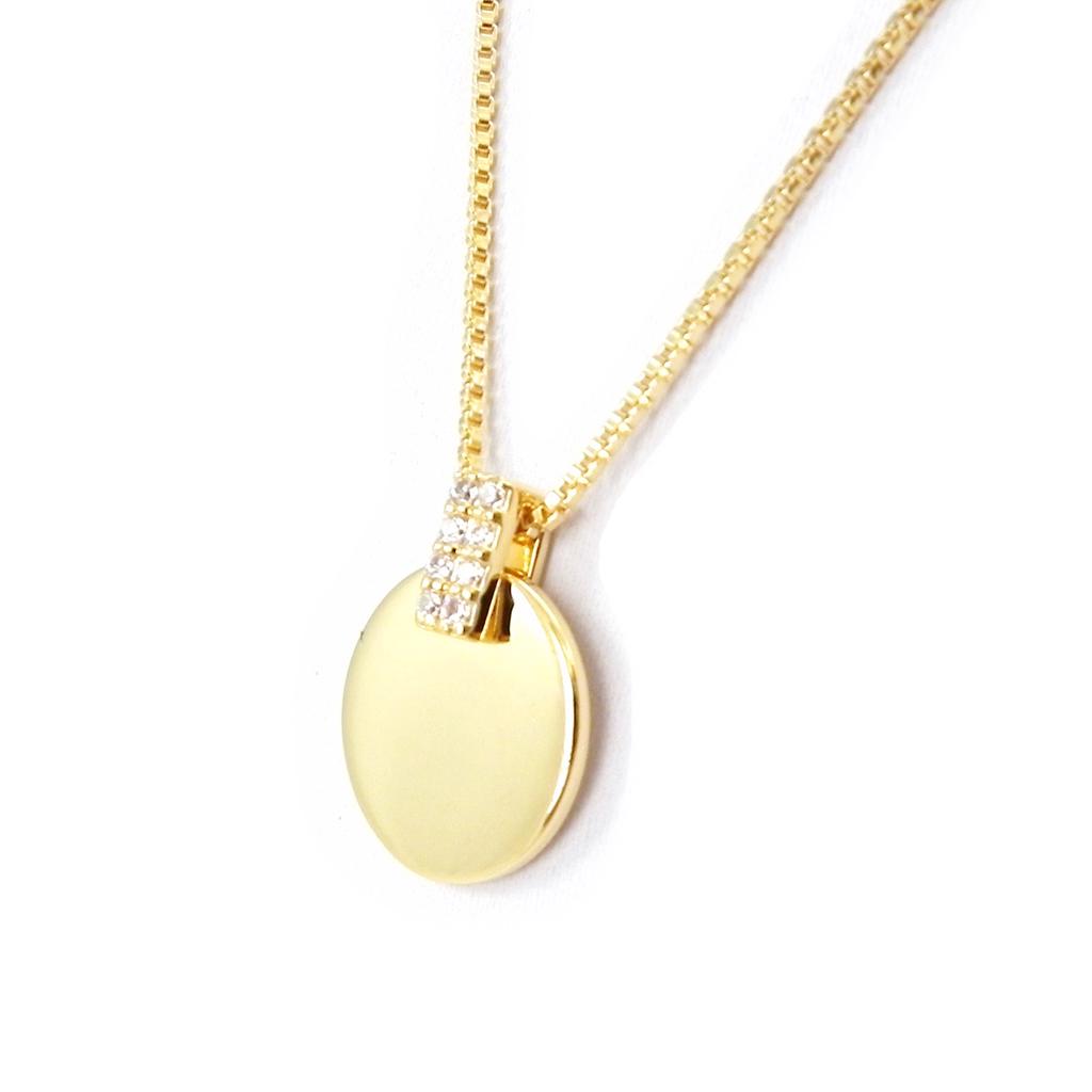 Altesse [I3169] - White 'Goddess' Gold Plated Necklace