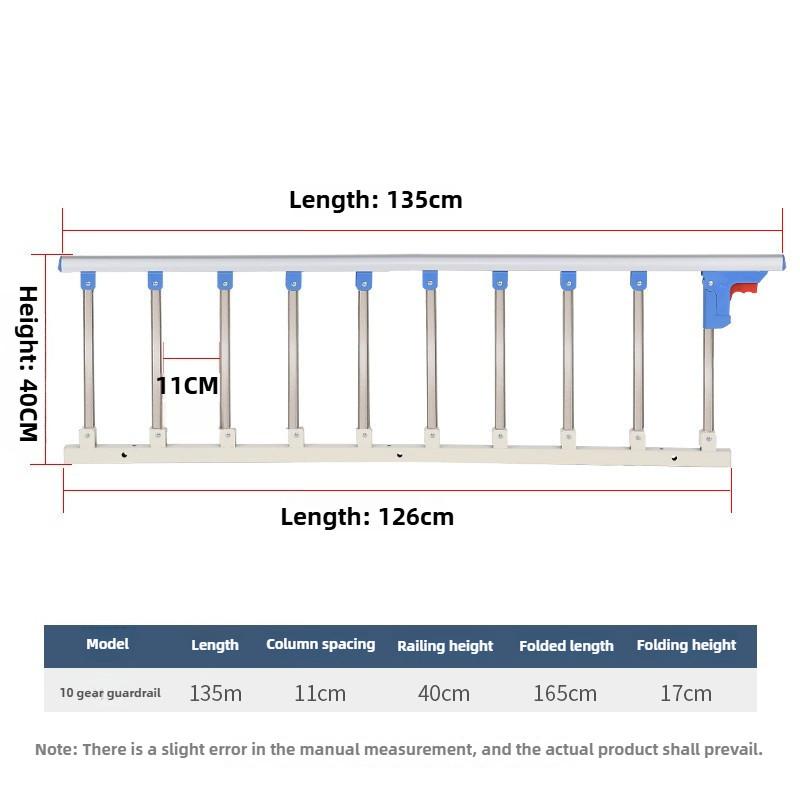 Dormitory Protective Bed Fence Household Foldable Armrest Elderly Anti Fall Guardrail Getting Up Assistive Device