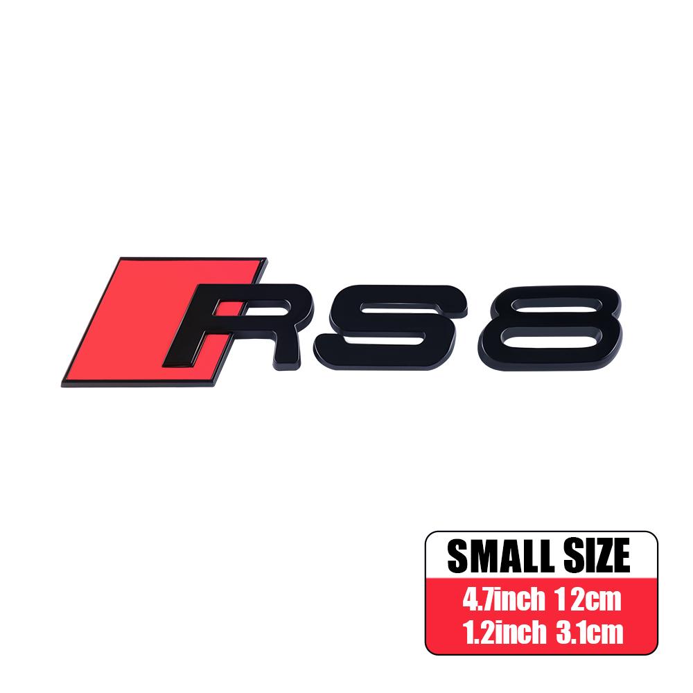 RS3 RS4 RS5 RS6 RS7 RS8 Logo Car ABS Emblem Body Tail Trunk Decoration Sticker Accessories For Audi A1 A2 A3 A4 A5 A6 A7 A8 RS S