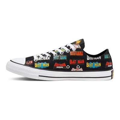 80º Aniversário do Batman x Chuck Taylor All Star Colaboração DC Batman Retro Casual Lona Baixo Top Unissex Preto