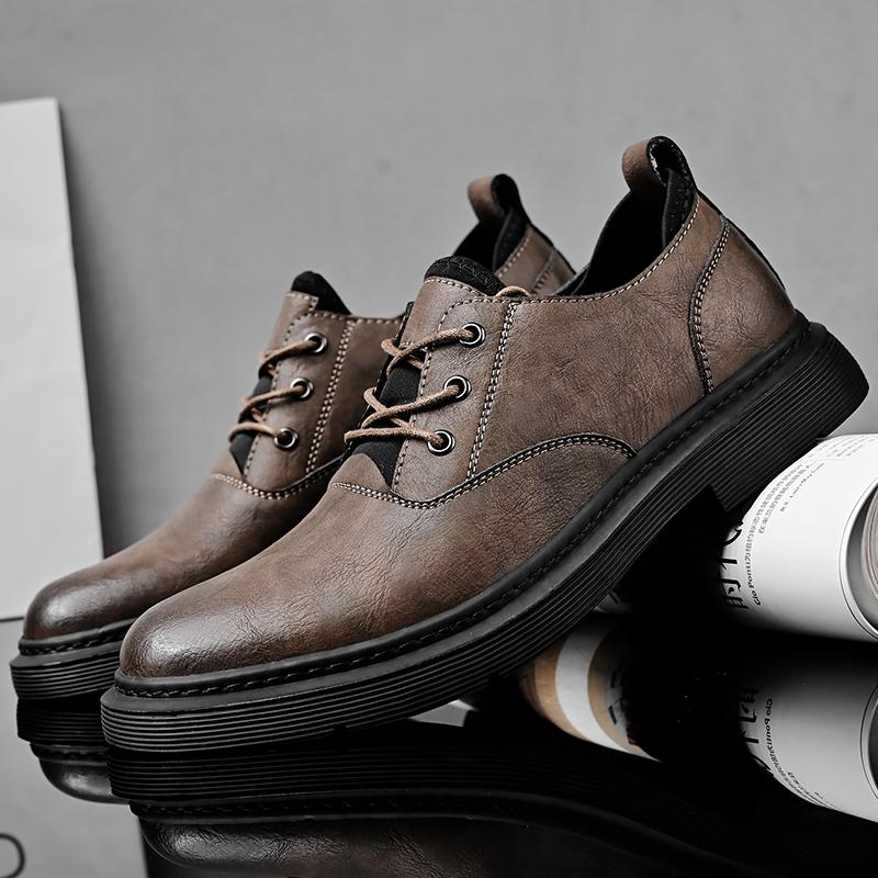 

Мужская обувь Four Seasons Outdoor, офисная, повседневная, удобная обувь из натуральной кожи, обувь для вождения, модные тенденции, свидания, вечеринки 38