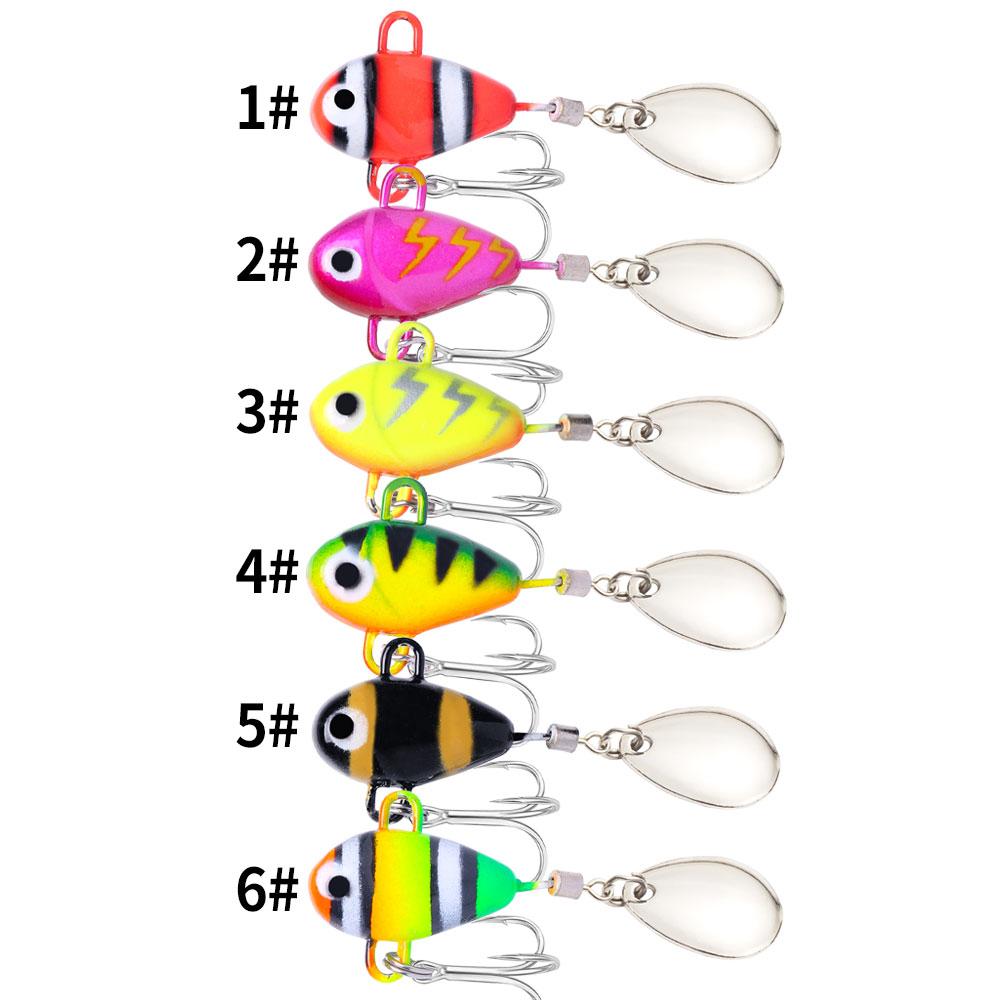Metal vib Cu spinners Spoon Fishing Lure10g metal vib blade momeli de pescuit Lingura rotativa Freshwater Bass 10g/5cm