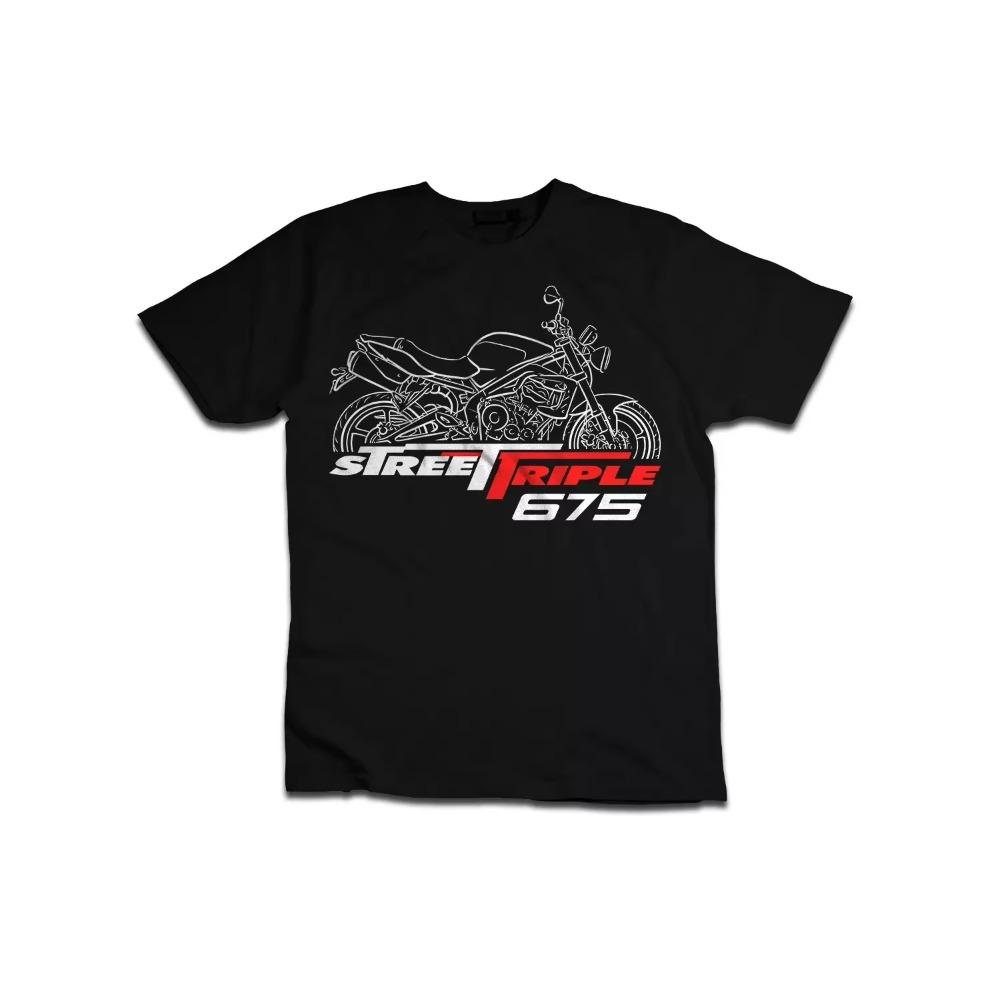 2024 Men T Shirt Casual Triumphs Street Triple S R RS Moto2 Motorcycle for Riders T-shirt Graphic Summer S-3XL Tee