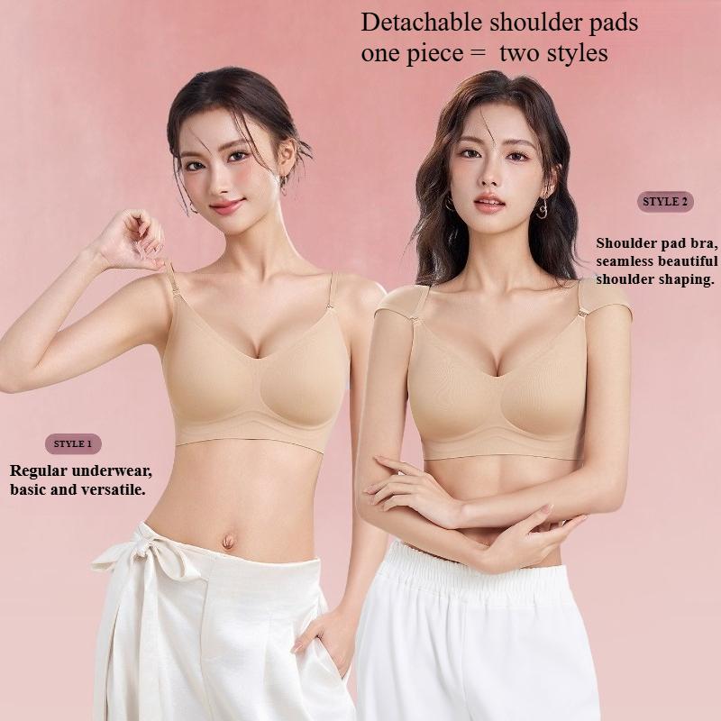 2-in-1 Design Women's Sexy Lace Push Up Bras Thin Pads Steel Ring Bra Cup Underwire Bra Underwear Plus Size
