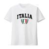 Mens Italia Vintage Sports Design Italy Flag Shield Travel T Shirt White Large Vintage Washed Breathable Casual