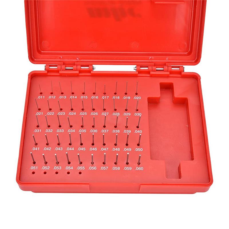 B50C Pin Gauges, 50Pcs M0-0.011-0.060 Inch Steel Pin Gauge Set Steel Plug Pin Gauge Set Steel Plug Pin Gauge Set 0.0002 Inch