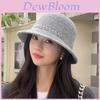 Knit Winter Bucket Hat With Weaving Pattern Design For Casual Fashion