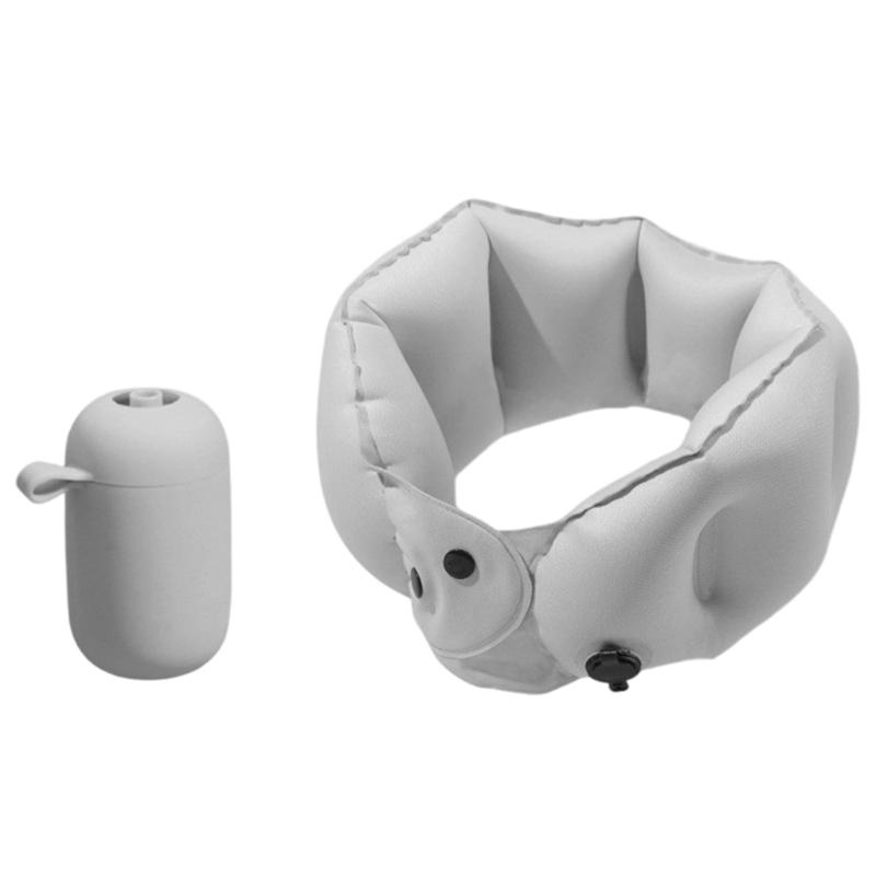 Inflatable Travel Neck Rest With Adjustable Air Volumes U Shape Contoured Suitable for Outdoor Activity