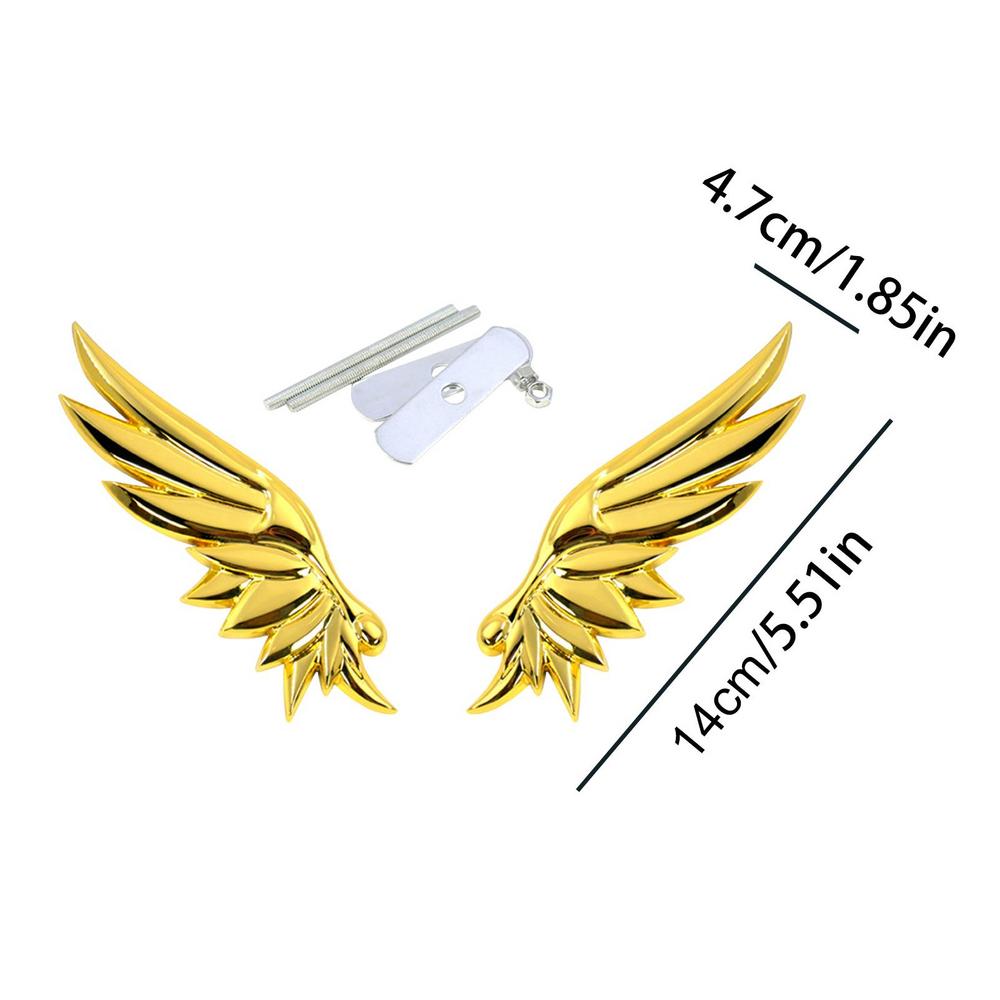 3D Angel Wings Auto Decals 3D Car Stickers Exterior Car Accessories Zinc Alloy Auto Decorations 3D Badge Emblem Sticker For Car
