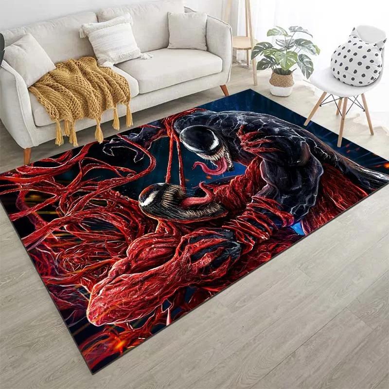 

Килимок з принтом Marvel Venom для дому, вітальні, спальні, дивана, килимок для дверей, декоративний, нековзкий килимок для підлоги, килимок для гардеробної, ігрової зони 120*160cm