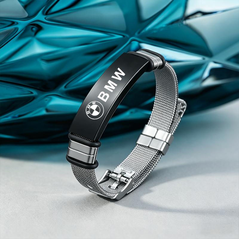 Armbänder Edelstahl Verstellbar Netz Kette Armreif Personalisiert Für BMW X1 X2 X3 X4 X5 X6 X7 GT E53 E70 E71 F25 E84 Schlüsselanhänger